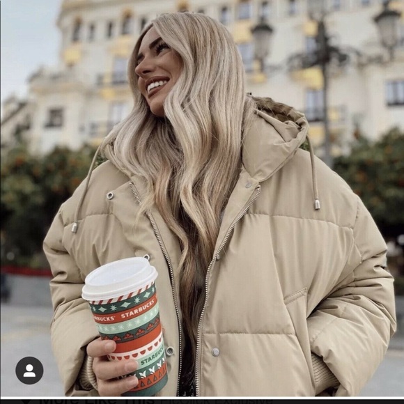 Zara Elastic Trim Padded Jacket - Picture 4 of 15